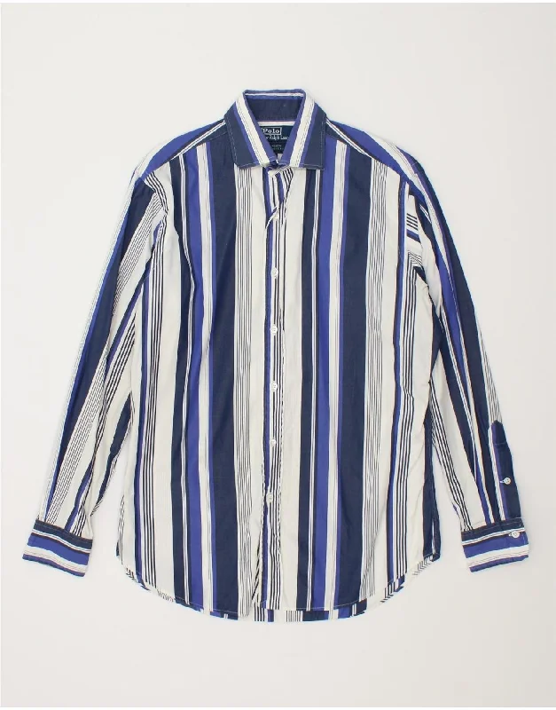 POLO RALPH LAUREN Mens Regent Classic Fit Shirt Small Blue Check Cotton-- Graphic T-Shirt Round Neck Polyester POLO RALPH LAUREN Mens Regent Classic Fit Shirt Small Blue Check Cotton-- Graphic T-Shirt Round Neck Polyester