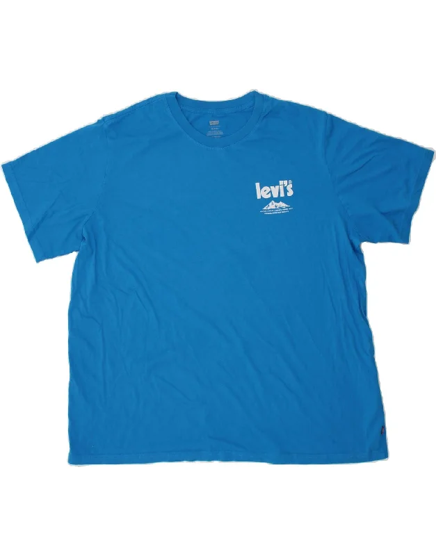 LEVI'S Mens Tall Relaxed Fit Graphic T-Shirt Top 2XL Blue Cotton-- Ribbed Striped Patterned LEVI'S Mens Tall Relaxed Fit Graphic T-Shirt Top 2XL Blue Cotton-- Ribbed Striped Patterned