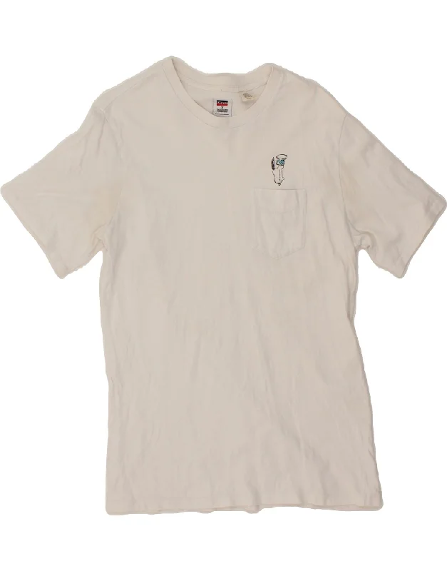 LEVI'S Mens Peanuts T-Shirt Top Small White-- Real Fur Shearling Chenille