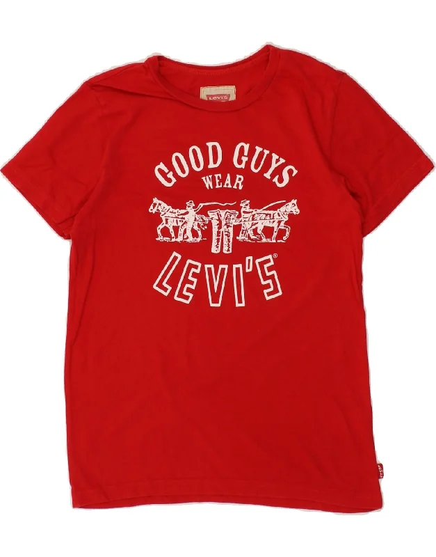 LEVI'S Girls Graphic T-Shirt Top 11-12 Years Red Cotton-- Handmade Hand-knitted Hand-woven LEVI'S Girls Graphic T-Shirt Top 11-12 Years Red Cotton-- Handmade Hand-knitted Hand-woven