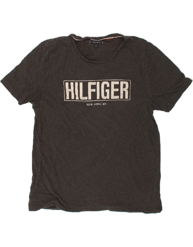 TOMMY HILFIGER Mens Graphic T-Shirt Top 2XL Grey Cotton-- Chenille Fabric Brocade Fabric Lace Fabric TOMMY HILFIGER Mens Graphic T-Shirt Top 2XL Grey Cotton-- Chenille Fabric Brocade Fabric Lace Fabric