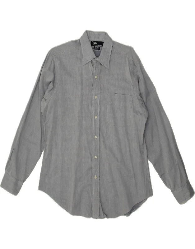 RALPH LAUREN Mens Andrew Shirt Size 15 1/2 Medium Grey Cotton-- Knit Fabric Woven Fabric Fleece Fabric RALPH LAUREN Mens Andrew Shirt Size 15 1/2 Medium Grey Cotton-- Knit Fabric Woven Fabric Fleece Fabric