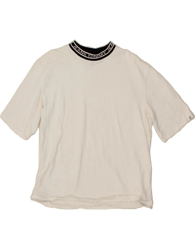 TOMMY HILFIGER Mens Graphic T-Shirt Top 2XL White Cotton-- Graphic Embroidered Appliqued TOMMY HILFIGER Mens Graphic T-Shirt Top 2XL White Cotton-- Graphic Embroidered Appliqued