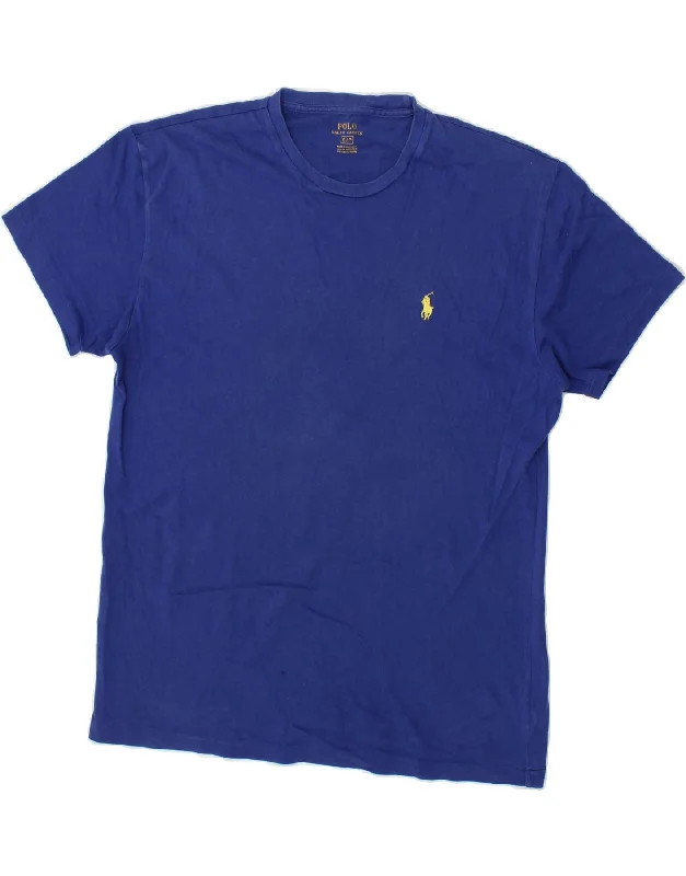 POLO RALPH LAUREN Mens T-Shirt Small Blue Cotton-- Knit Fabric Woven Fabric Fleece Fabric POLO RALPH LAUREN Mens T-Shirt Small Blue Cotton-- Knit Fabric Woven Fabric Fleece Fabric