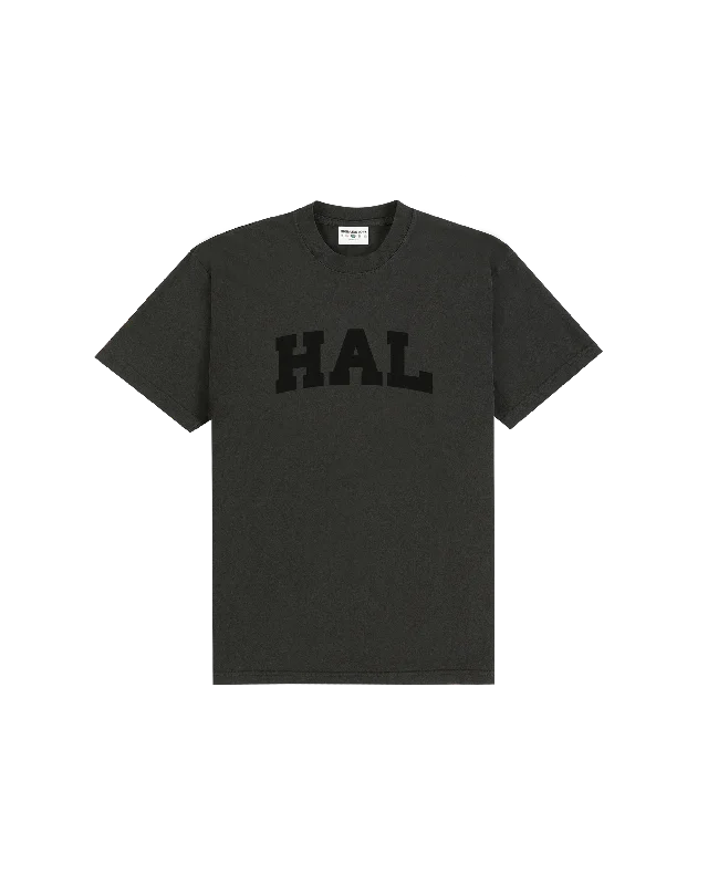 Varsity T-shirt - Vintage Black-- Striped Floral Plaid