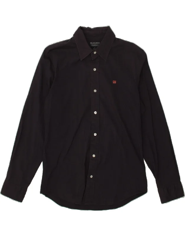 POLO RALPH LAUREN Mens Shirt Medium Navy Blue Cotton-- Iron Safe Non-Iron Wrinkle Free POLO RALPH LAUREN Mens Shirt Medium Navy Blue Cotton-- Iron Safe Non-Iron Wrinkle Free