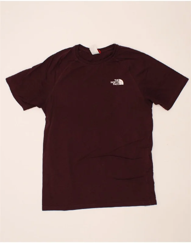 THE NORTH FACE Mens T-Shirt Top Medium Burgundy Cotton-- Notch Collar Peter Pan Collar Cowl Neck THE NORTH FACE Mens T-Shirt Top Medium Burgundy Cotton-- Notch Collar Peter Pan Collar Cowl Neck