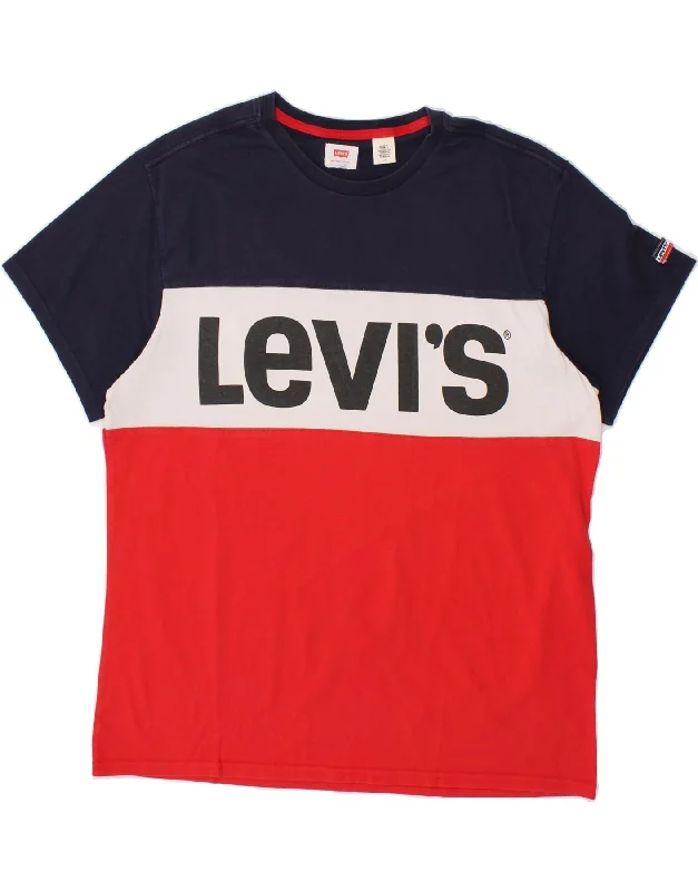LEVI'S Mens Graphic T-Shirt Top Large Multicoloured Colourblock-- Fitted T-Shirt Seamless Stretchy LEVI'S Mens Graphic T-Shirt Top Large Multicoloured Colourblock-- Fitted T-Shirt Seamless Stretchy