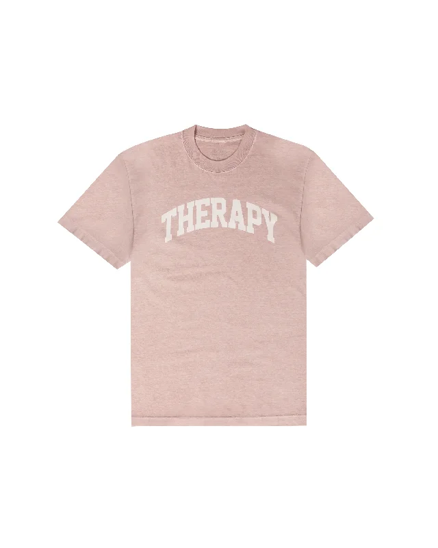Therapy "Free Association" T-shirt - Rose Quartz-- Collared T-Shirt Boat Neck A-Line Therapy "Free Association" T-shirt - Rose Quartz-- Collared T-Shirt Boat Neck A-Line