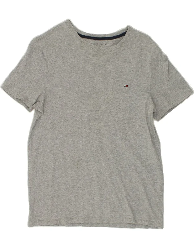TOMMY HILFIGER Mens T-Shirt Top Small Grey Cotton-- V-Neck T-Shirt Long Sleeve Cotton TOMMY HILFIGER Mens T-Shirt Top Small Grey Cotton-- V-Neck T-Shirt Long Sleeve Cotton