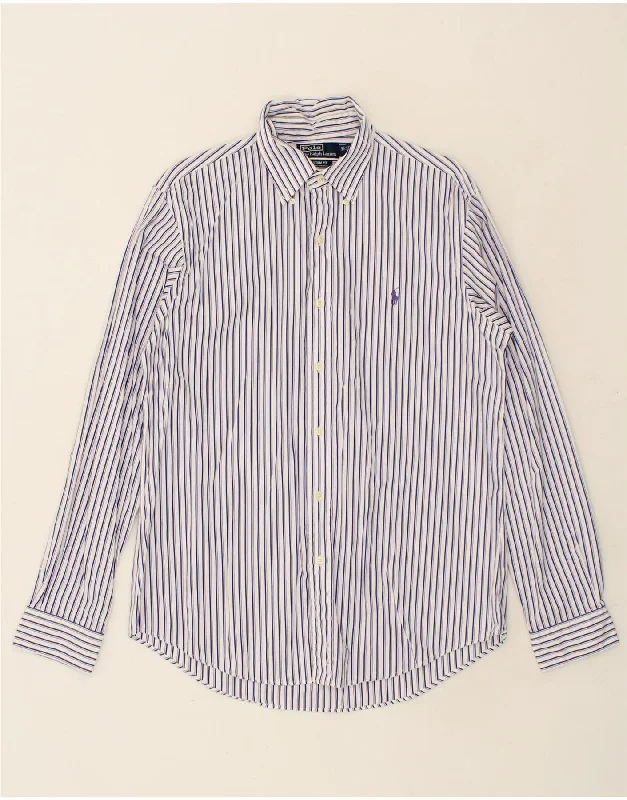 POLO RALPH LAUREN Mens Custom Fit Shirt Size 16 40/41 Large Purple Striped-- Casual Formal Business POLO RALPH LAUREN Mens Custom Fit Shirt Size 16 40/41 Large Purple Striped-- Casual Formal Business