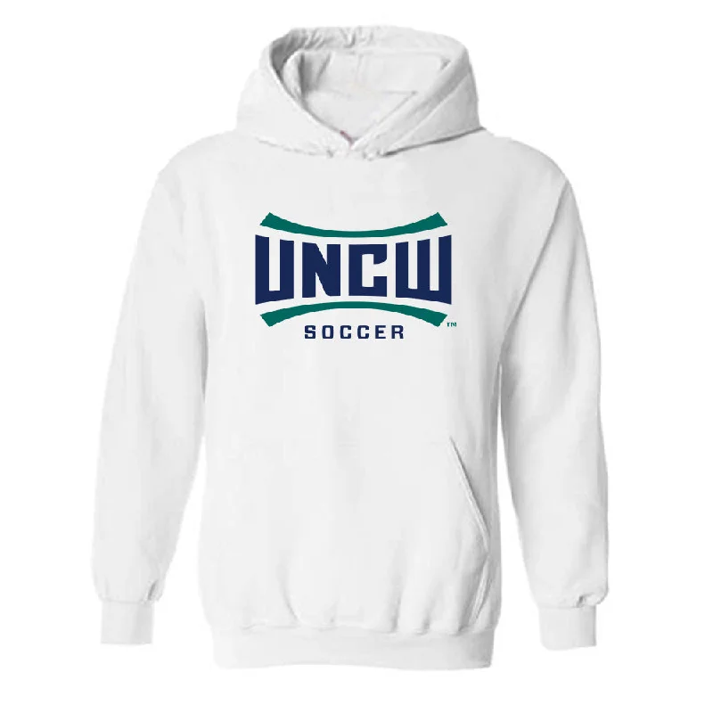 UNC Wilmington - NCAA Women's Soccer : Kitty Pope - Classic Shersey Hooded Sweatshirt Hoodie with Pocket Utility Practical UNC Wilmington - NCAA Women's Soccer : Kitty Pope - Classic Shersey Hooded Sweatshirt Hoodie with Pocket Utility Practical