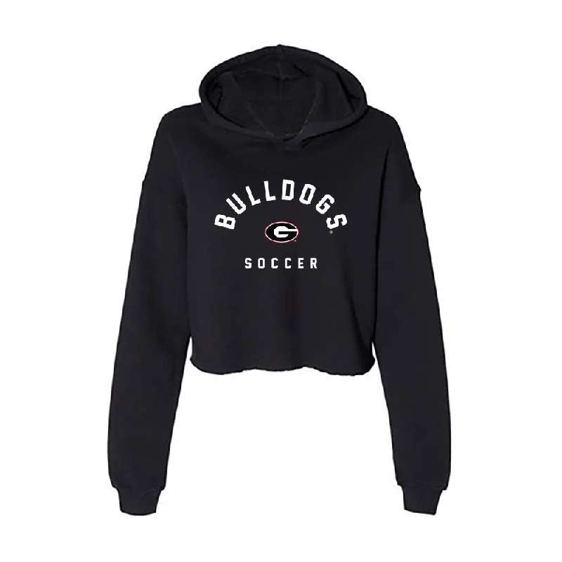 Georgia - NCAA Women's Soccer : Hannah White - Women's Crop Fleece Hoodie Hoodie with Pocket Utility Practical Georgia - NCAA Women's Soccer : Hannah White - Women's Crop Fleece Hoodie Hoodie with Pocket Utility Practical