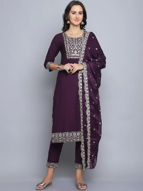 Indian Fashion Women Embroidery Straight Wine Kurta And Pant set with Dupatta Cozy Maternity Pants Indian Fashion Women Embroidery Straight Wine Kurta And Pant set with Dupatta Cozy Maternity Pants
