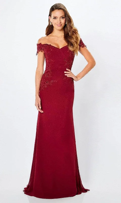 Montage by Mon Cheri 221964 - Applique Off Shoulder Evening Dress Tunics Versatile all-occasion Montage by Mon Cheri 221964 - Applique Off Shoulder Evening Dress Tunics Versatile all-occasion