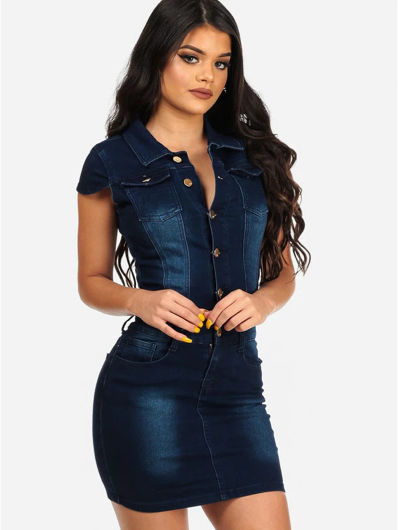 Wjczt Vintage Denim Mini Dress Women Summer Clothes Short Sleeve Turn Down Collar Bodycon Dresses Sexy Party Club Jeans Dress Vestidos Trendy Lace Mini Dress Wjczt Vintage Denim Mini Dress Women Summer Clothes Short Sleeve Turn Down Collar Bodycon Dresses Sexy Party Club Jeans Dress Vestidos Trendy Lace Mini Dress