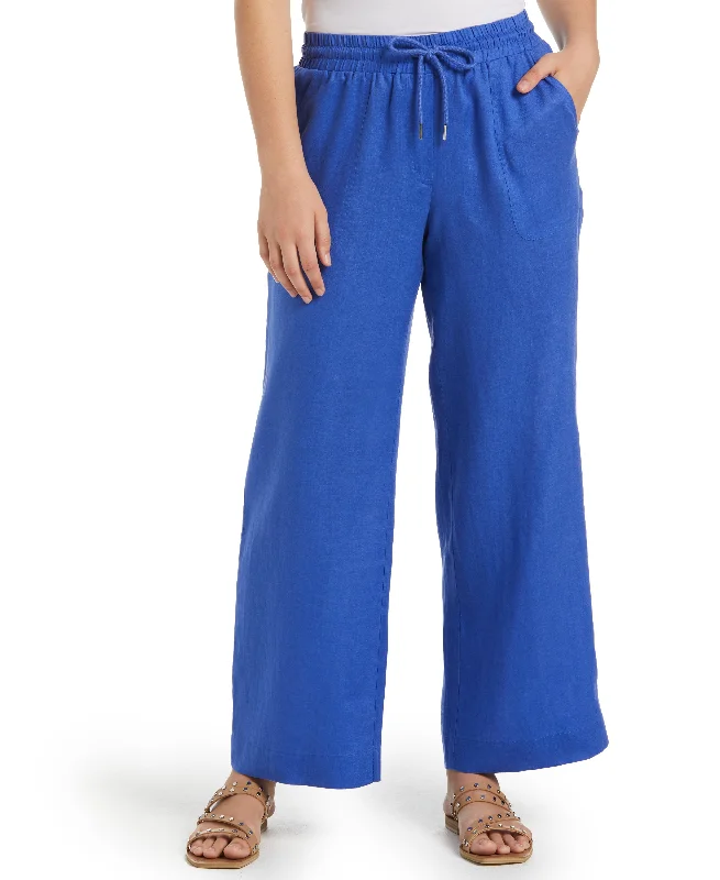 Modern Fit Wide Leg Linen Pant Comfortable Cargo Pants