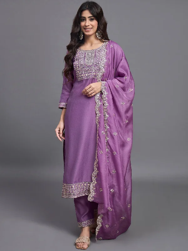 Indian Fashion Women Pink Embroidery silk Kurta And Pant Set With Dupatta Classic Straight-Leg Pants Indian Fashion Women Pink Embroidery silk Kurta And Pant Set With Dupatta Classic Straight-Leg Pants