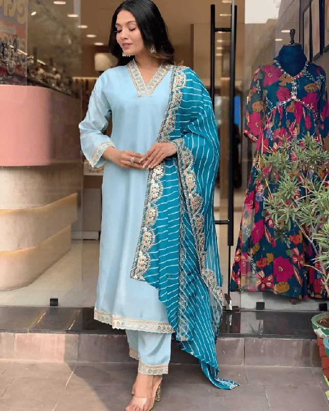 Aastha Fashion Women's Printed Cotton Silk Blue Rama Kurti With Pant And Dupatta By Srf Jaipur Casual Skinny Fit Pants Aastha Fashion Women's Printed Cotton Silk Blue Rama Kurti With Pant And Dupatta By Srf Jaipur Casual Skinny Fit Pants