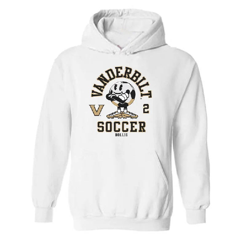 Vanderbilt - NCAA Women's Soccer : Ally Bollig - Classic Fashion Shersey Hooded Sweatshirt Hoodie with Stripes Bold Sporty Vanderbilt - NCAA Women's Soccer : Ally Bollig - Classic Fashion Shersey Hooded Sweatshirt Hoodie with Stripes Bold Sporty