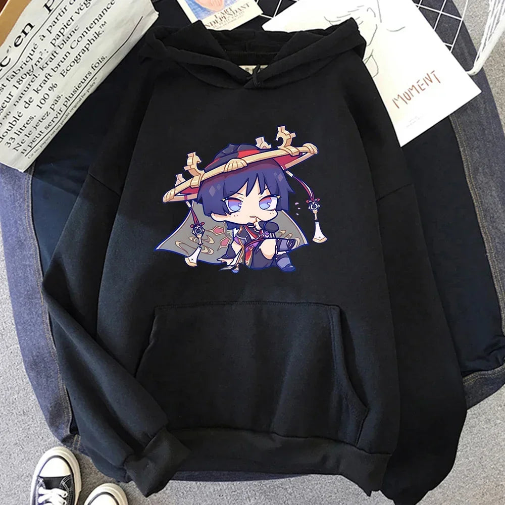 Genshin Impact Women Hoodies Game Printing Hoodie Women's sweatshirts Kawaii Graphic Sweatshirt Casual Tops Woman Clothing Y2k Hoodie with Distressed Vintage Worn Genshin Impact Women Hoodies Game Printing Hoodie Women's sweatshirts Kawaii Graphic Sweatshirt Casual Tops Woman Clothing Y2k Hoodie with Distressed Vintage Worn
