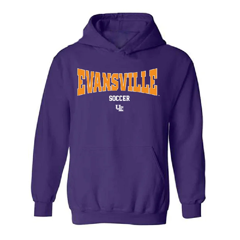 Evansville - NCAA Women's Soccer : Brielle LaBerge - Hooded Sweatshirt Hoodie with Slit Hem Functional Movement Evansville - NCAA Women's Soccer : Brielle LaBerge - Hooded Sweatshirt Hoodie with Slit Hem Functional Movement