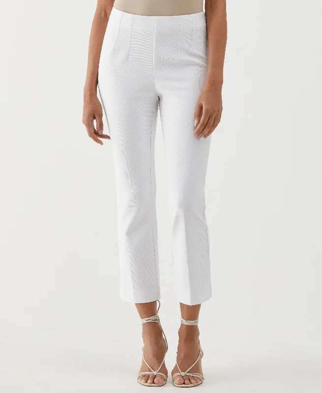 Double Dart Crop Bootcut Pant Slim Fit Casual Pants