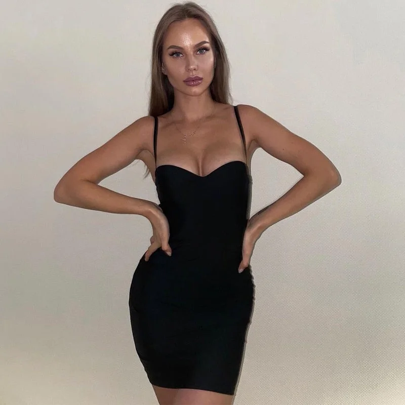 Wjczt Solid Women Strap Mini Dress Bodycon Sexy Streetwear Party Club Elegant 2021 Summer Clothes Basic Slim Fashion Casual Elegant Off-Shoulder Dress Mini Wjczt Solid Women Strap Mini Dress Bodycon Sexy Streetwear Party Club Elegant 2021 Summer Clothes Basic Slim Fashion Casual Elegant Off-Shoulder Dress Mini