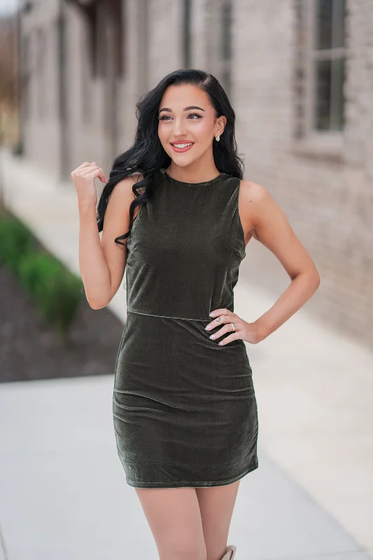 Frosted Groves Mini Dress Cozy A-Line Mini Dress