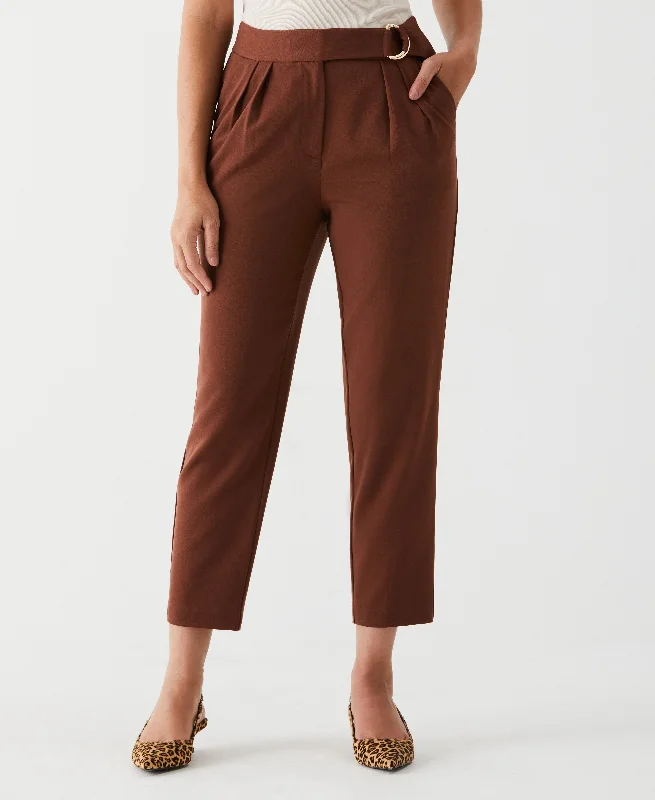 Pleated Pant with Self Fabric Belt Stylish Paperbag Waist Pants