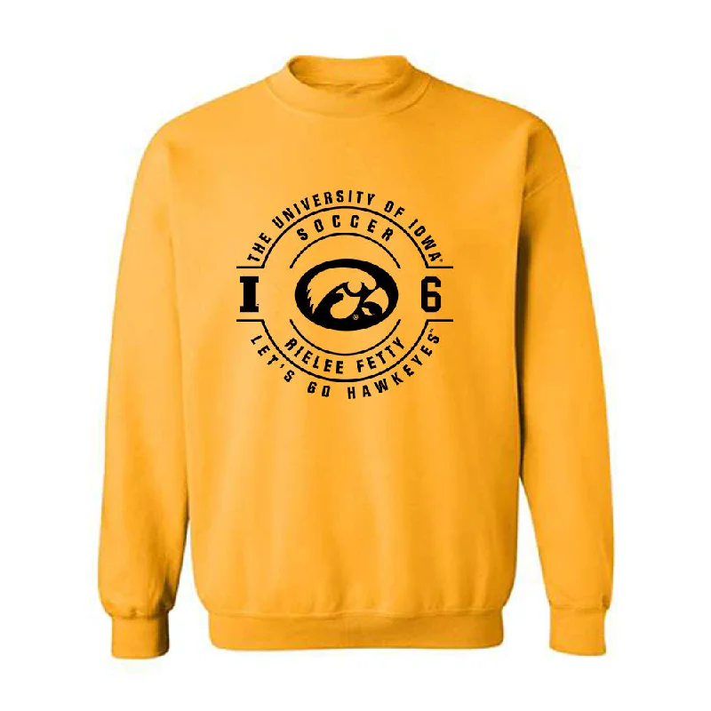 Iowa - NCAA Women's Soccer : Rielee Fetty - Classic Fashion Shersey Crewneck Sweatshirt Hoodie with Logo Branding Identity Iowa - NCAA Women's Soccer : Rielee Fetty - Classic Fashion Shersey Crewneck Sweatshirt Hoodie with Logo Branding Identity