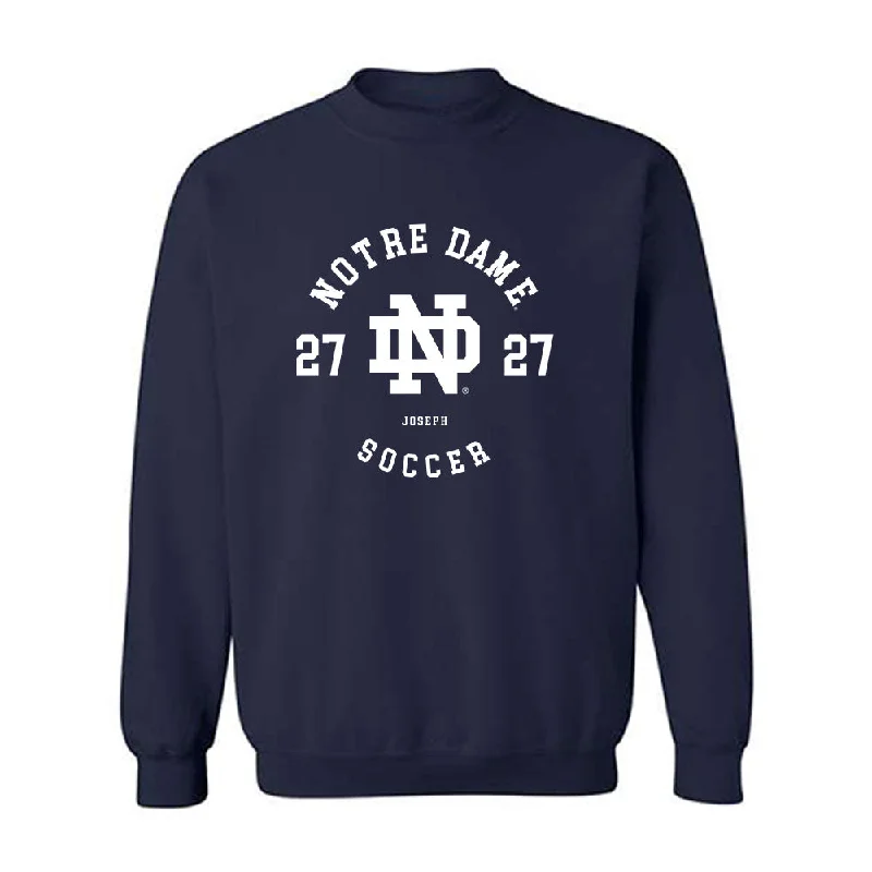 Notre Dame - NCAA Women's Soccer : Lily Joseph - Classic Fashion Shersey Crewneck Sweatshirt Hoodie with Magnetic Closure Innovative Modern Notre Dame - NCAA Women's Soccer : Lily Joseph - Classic Fashion Shersey Crewneck Sweatshirt Hoodie with Magnetic Closure Innovative Modern