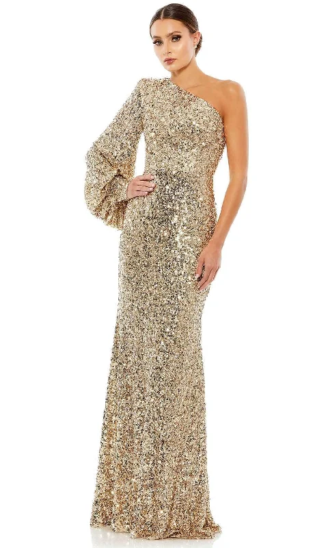 Ieena Duggal 26717 - Bishop Sleeve Asymmetric Neck Evening Dress Tunics Trendy modern Ieena Duggal 26717 - Bishop Sleeve Asymmetric Neck Evening Dress Tunics Trendy modern