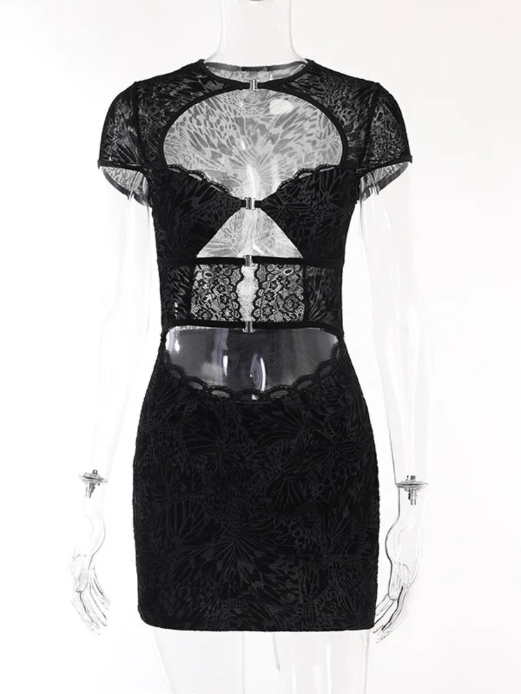 Wjczt Lace Hollow Out Print Sexy Mini Dress For Women Robe Autumn New Black Strapless Short Sleeve Skinny Sexy Club Dress Fashionable Off-Shoulder Mini Dress Wjczt Lace Hollow Out Print Sexy Mini Dress For Women Robe Autumn New Black Strapless Short Sleeve Skinny Sexy Club Dress Fashionable Off-Shoulder Mini Dress