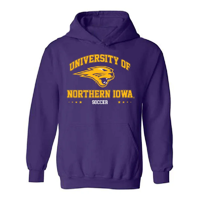 Northern Iowa - NCAA Women's Soccer : Ella Anliker - Classic Shersey Hooded Sweatshirt Hoodie with Patch Decorative Personalized Northern Iowa - NCAA Women's Soccer : Ella Anliker - Classic Shersey Hooded Sweatshirt Hoodie with Patch Decorative Personalized