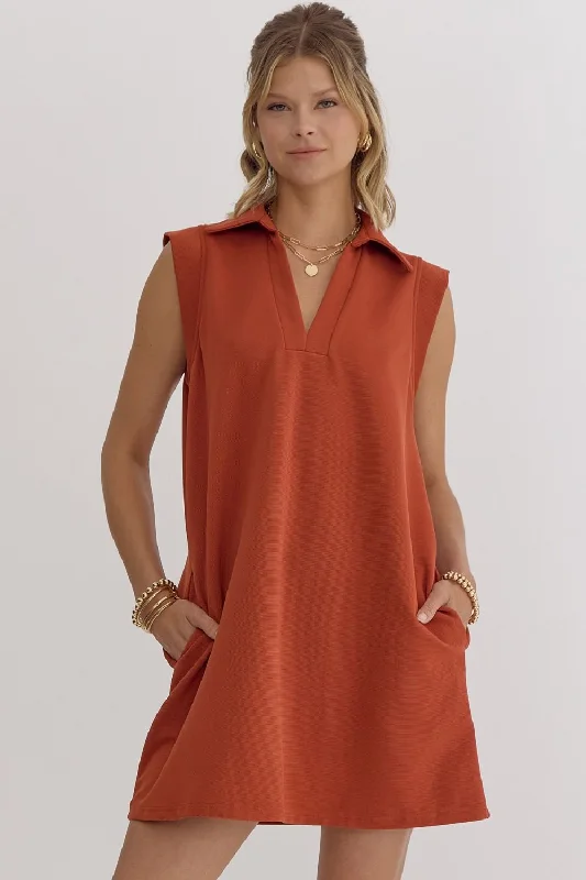 Fall Mini Dress Comfortable Zip-Up Mini Dress