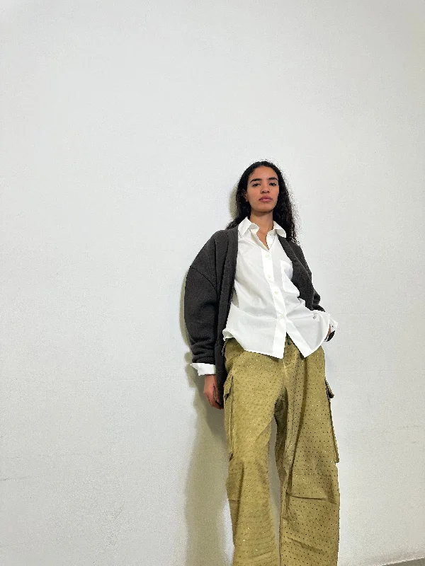 Strass Cargo Pants Comfortable Jogger Trousers