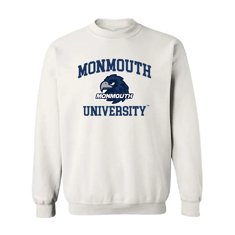 Monmouth - NCAA Women's Soccer : Ashley Lavrich - Classic Fashion Shersey Crewneck Sweatshirt Hoodie with Velcro Closure Adjustable Secure Monmouth - NCAA Women's Soccer : Ashley Lavrich - Classic Fashion Shersey Crewneck Sweatshirt Hoodie with Velcro Closure Adjustable Secure