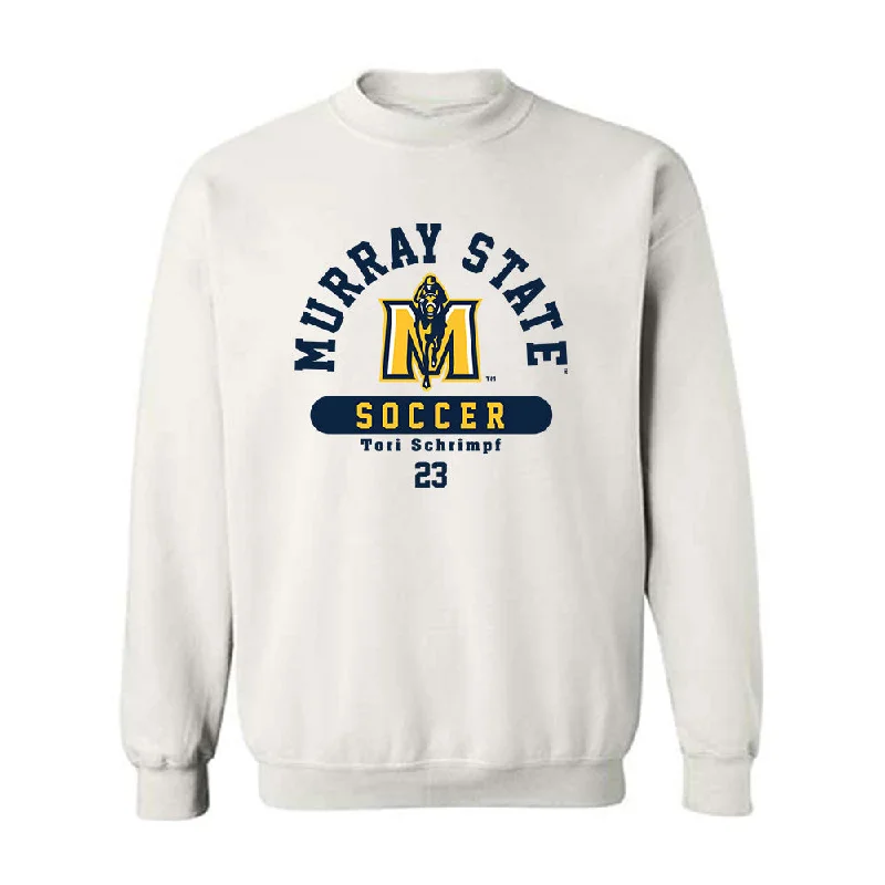 Murray State - NCAA Women's Soccer : Tori Schrimpf - Crewneck Sweatshirt Classic Fashion Shersey Hoodie with Hem Applique Textured Unique Murray State - NCAA Women's Soccer : Tori Schrimpf - Crewneck Sweatshirt Classic Fashion Shersey Hoodie with Hem Applique Textured Unique