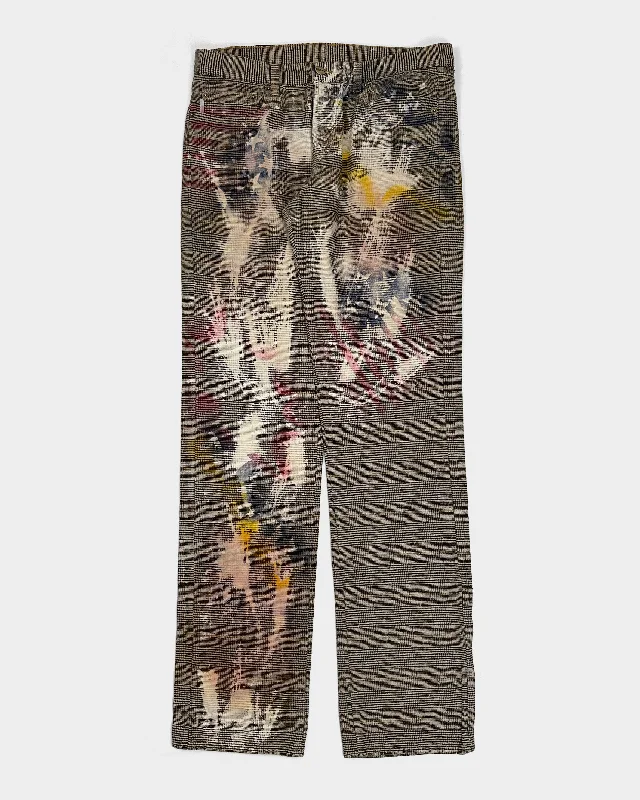 Iceberg Jeans Splashed Patterned Pants 2000's Trendy Tapered Pants