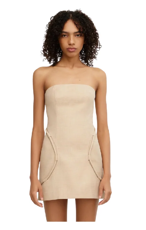 Aubrie Mini Dress - Camel Classic Black Mini Dress