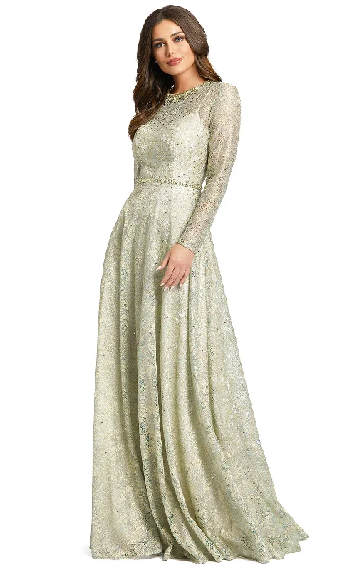 Mac Duggal 491881 - Embellished Long Sleeve Evening Dress Tunics Sale discount