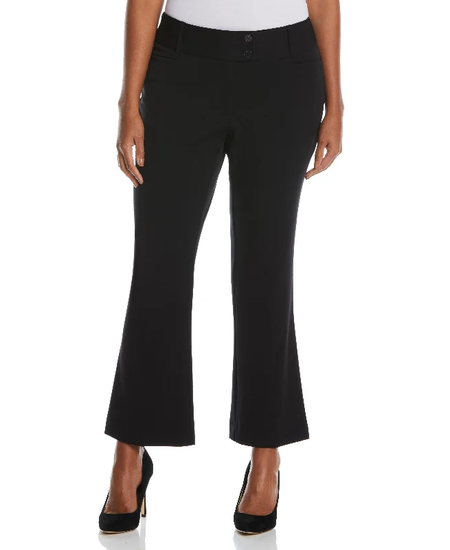 Gabardine Bootcut Pant Short - Curvy Fit High-Waist Jogger Pants