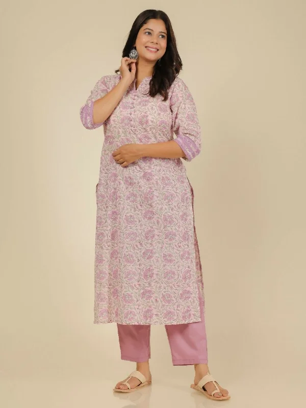 Aramya Pink Soft Cotton Floral Print Straight Kurta Pant Set for Women Trendy Printed Leggings Aramya Pink Soft Cotton Floral Print Straight Kurta Pant Set for Women Trendy Printed Leggings