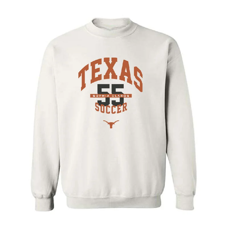Texas - NCAA Women's Soccer : Sophia Claros - Classic Fashion Shersey Crewneck Sweatshirt Hoodie with Bell Sleeves Flared Feminine Texas - NCAA Women's Soccer : Sophia Claros - Classic Fashion Shersey Crewneck Sweatshirt Hoodie with Bell Sleeves Flared Feminine