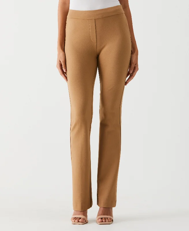 Short Length Boot Cut Pull-On Pant Elegant Palazzo Trousers