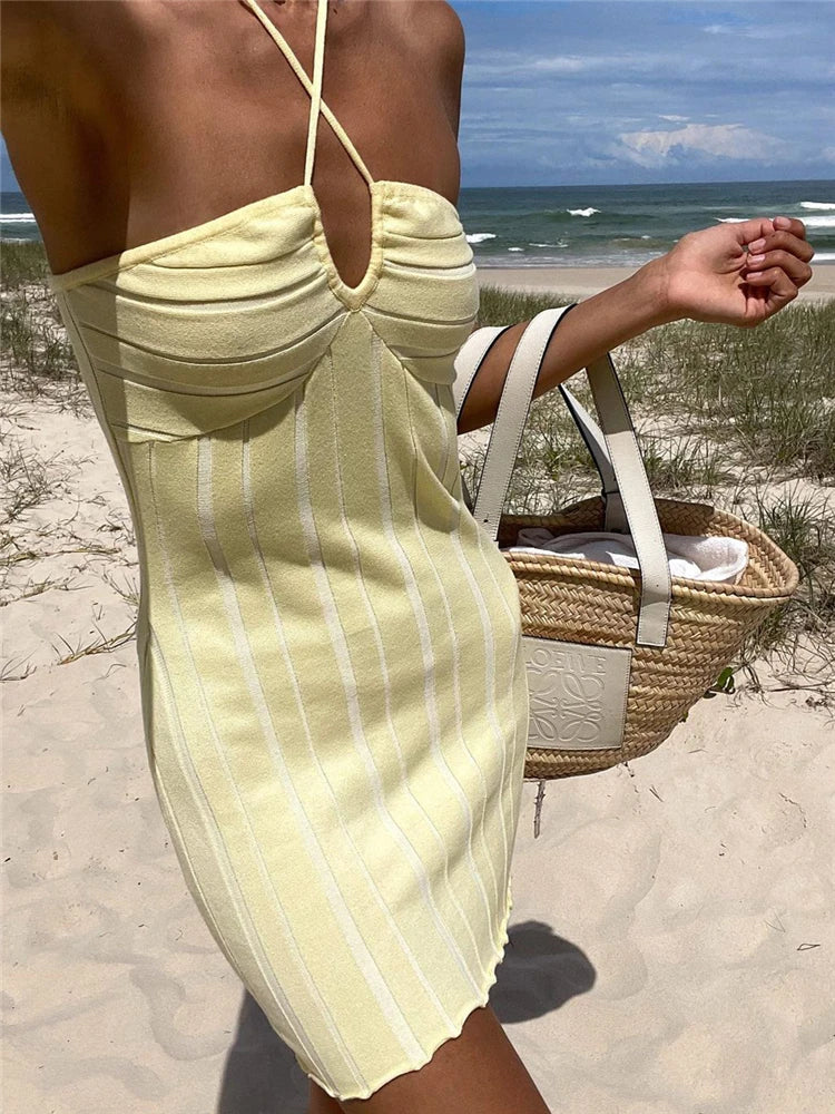 Wjczt Strapless Knit Mini Dresses Women Off-Shoulder Stripe Knitting Bodycon Dress Summer Beach Party Halter Club Streetwear Comfortable Casual Mini Dress Wjczt Strapless Knit Mini Dresses Women Off-Shoulder Stripe Knitting Bodycon Dress Summer Beach Party Halter Club Streetwear Comfortable Casual Mini Dress