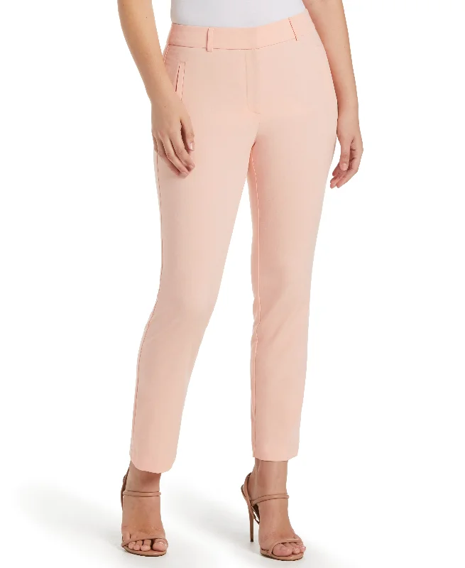 Petite Classic Fit Clean Straight Leg Ankle Pant Comfortable Denim Trousers