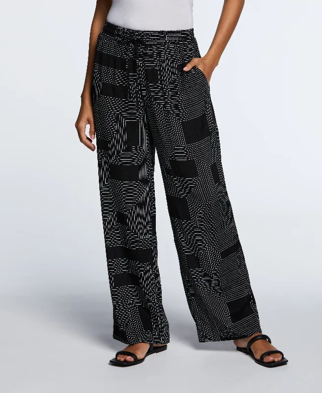 Petite Size Eco Fabric Pull On Wide Leg Pant Formal Dress Pants