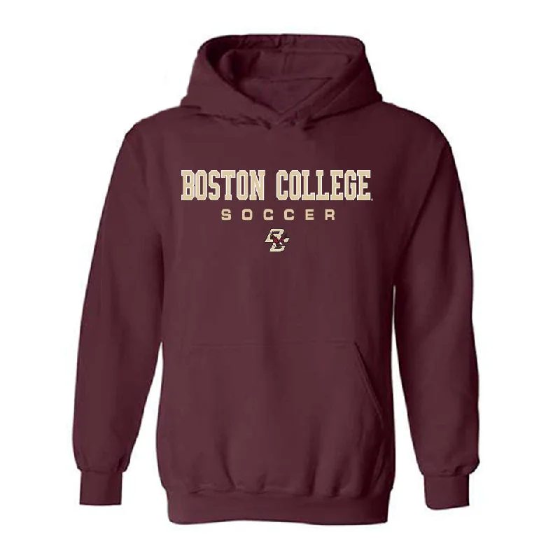 Boston College - NCAA Women's Soccer : Sophia Lowenberg - Maroon Classic Hooded Sweatshirt Hoodie with Button Classic Timeless Boston College - NCAA Women's Soccer : Sophia Lowenberg - Maroon Classic Hooded Sweatshirt Hoodie with Button Classic Timeless